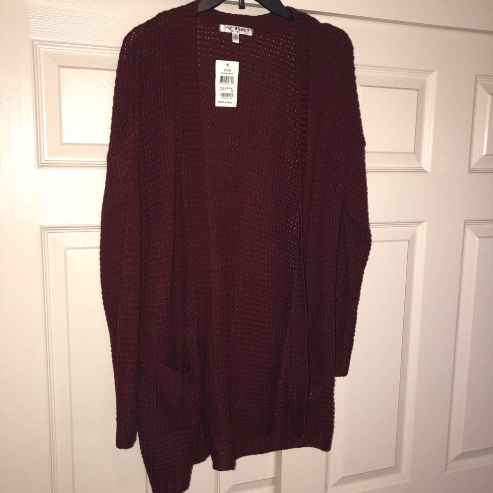Burgundy Cardigan